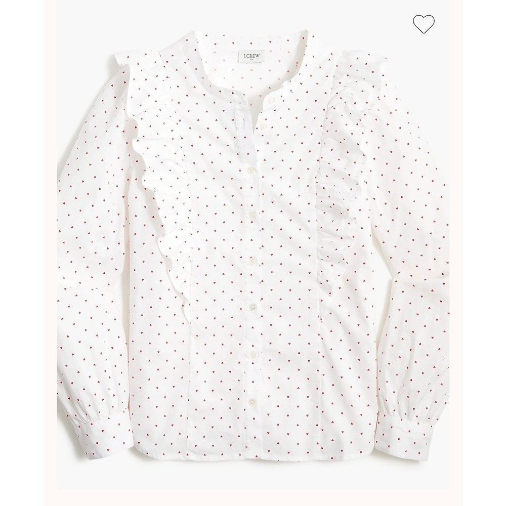 Cotton poplin ruffle top size 2X